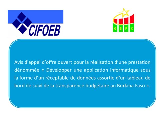 Avis d’appel d’offre